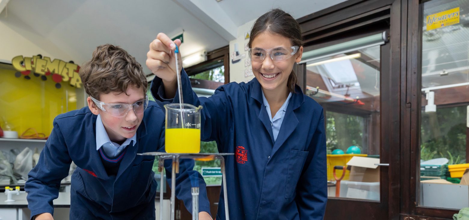 girl using a pipette