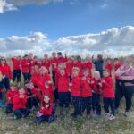 students in a field