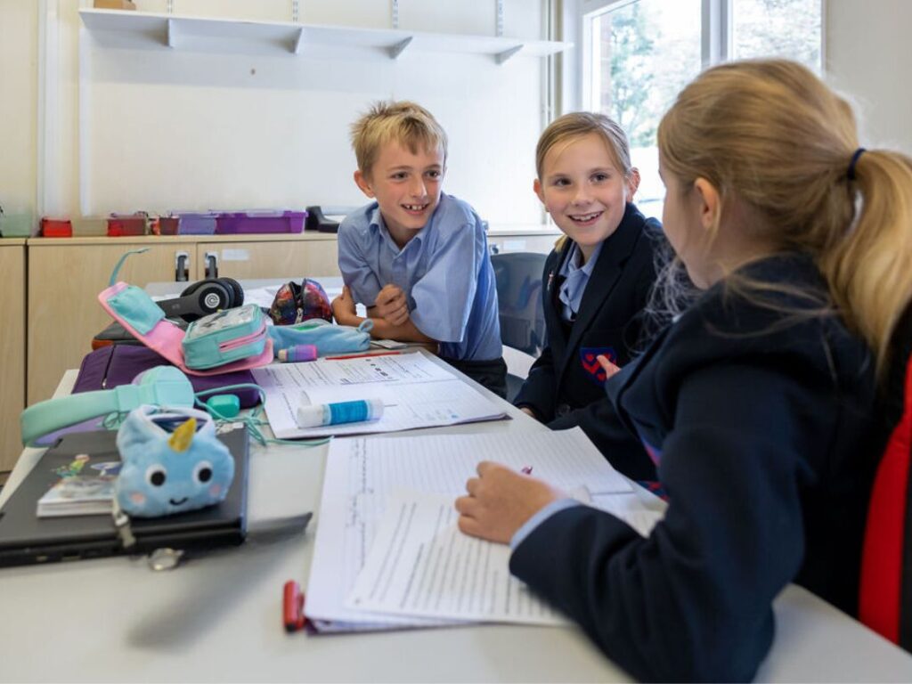 students working at their desks